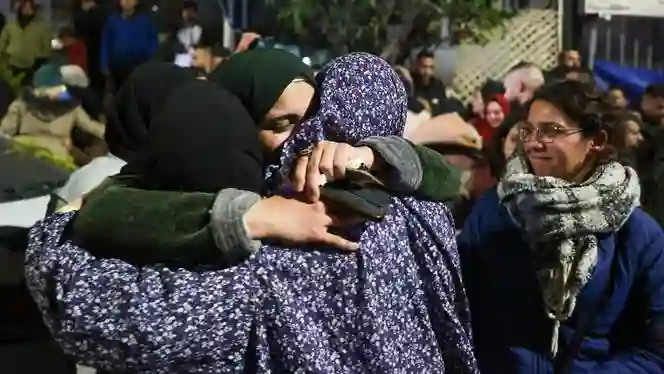 In pictures: Tears of joy and hugs as Palestinians welcome freed detainees