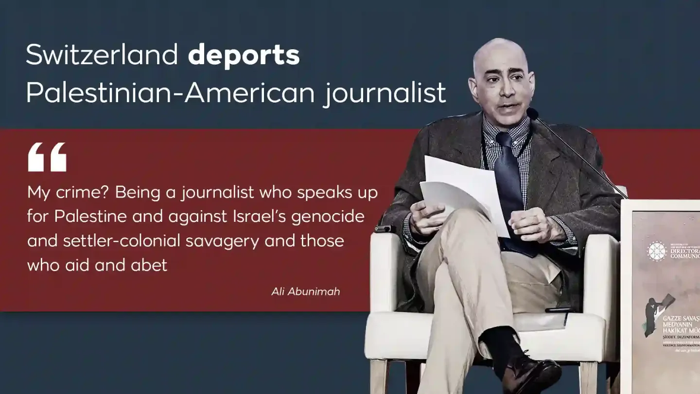 Şveyśariya çığışı belän Fälästinnän bulğan Amerika jurnalistı Ali Abunimahnı azat itte häm deportaśi