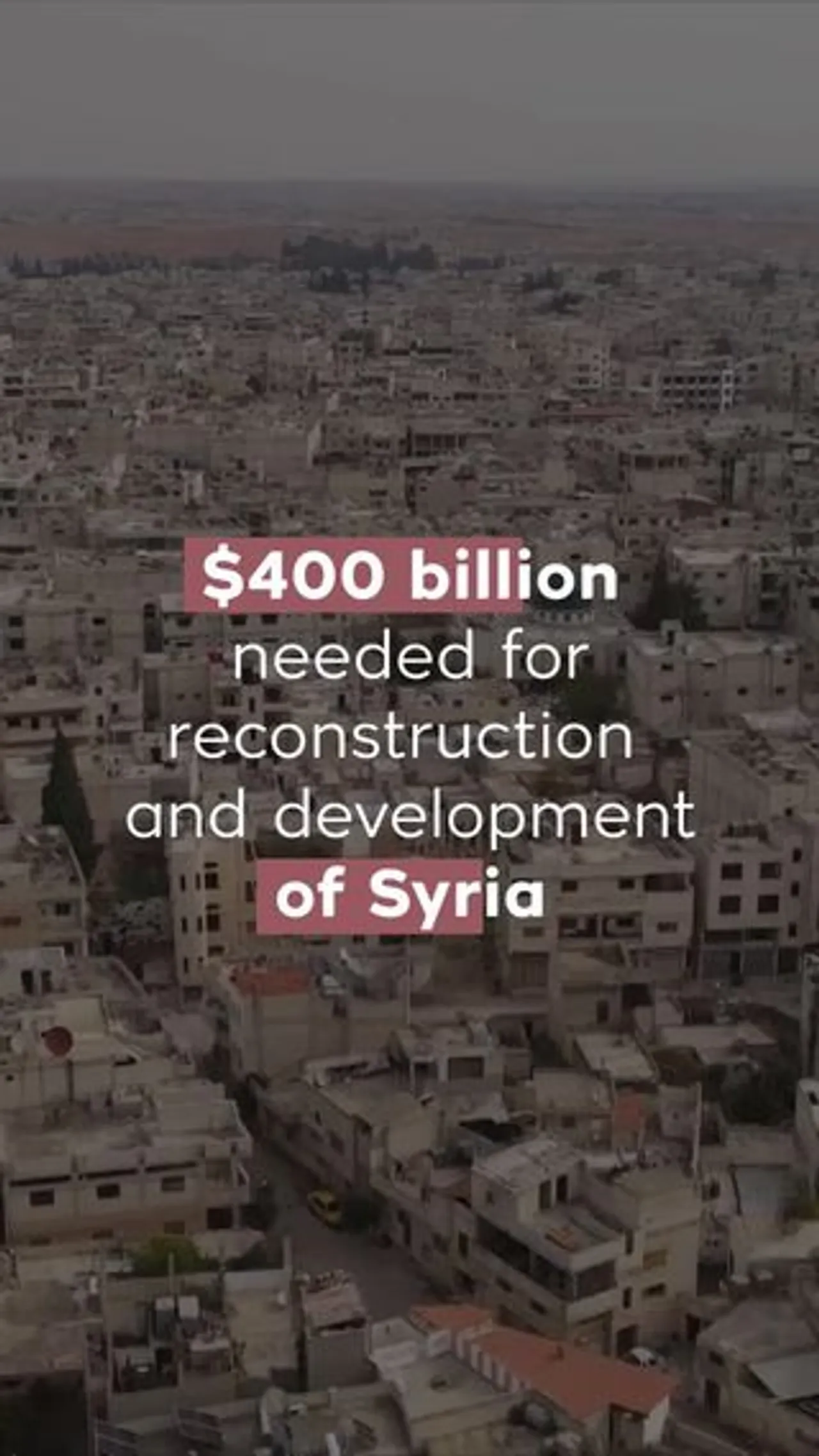 Syria's War-Torn Economy Needs $400B for Recovery