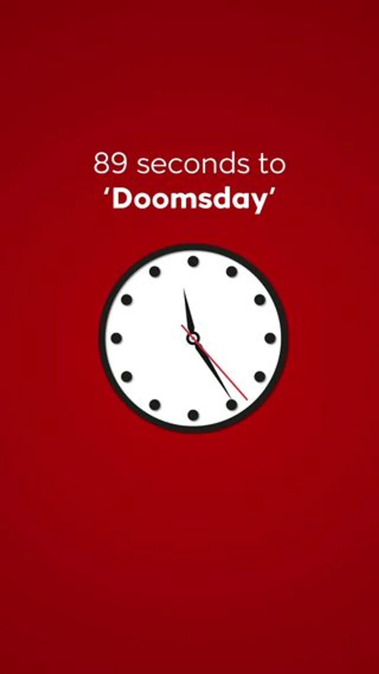89 seconds to ‘Doomsday’
