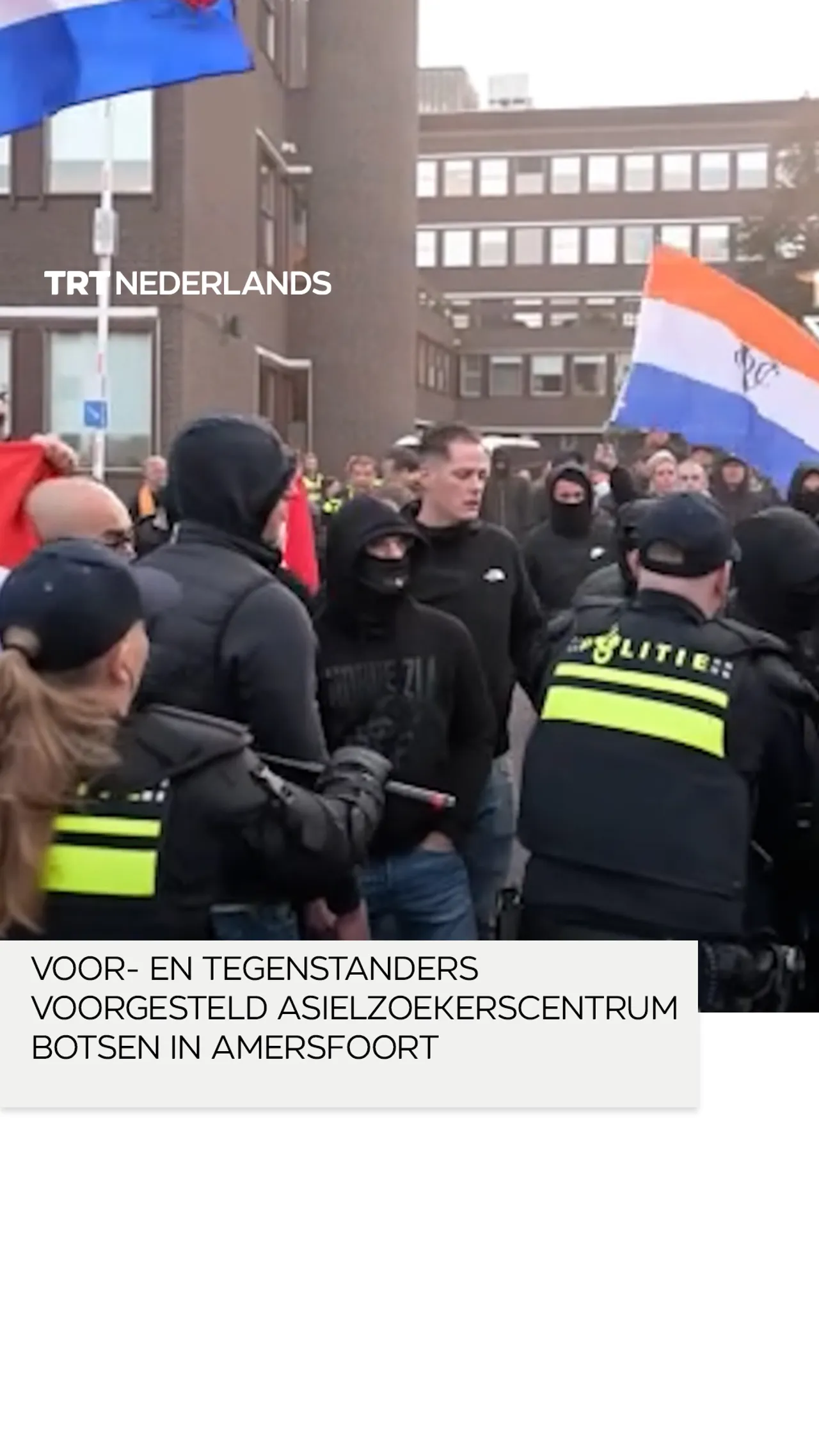 Voor- en tegenstanders voorgesteld asielzoekerscentrum botsen in Amersfoort