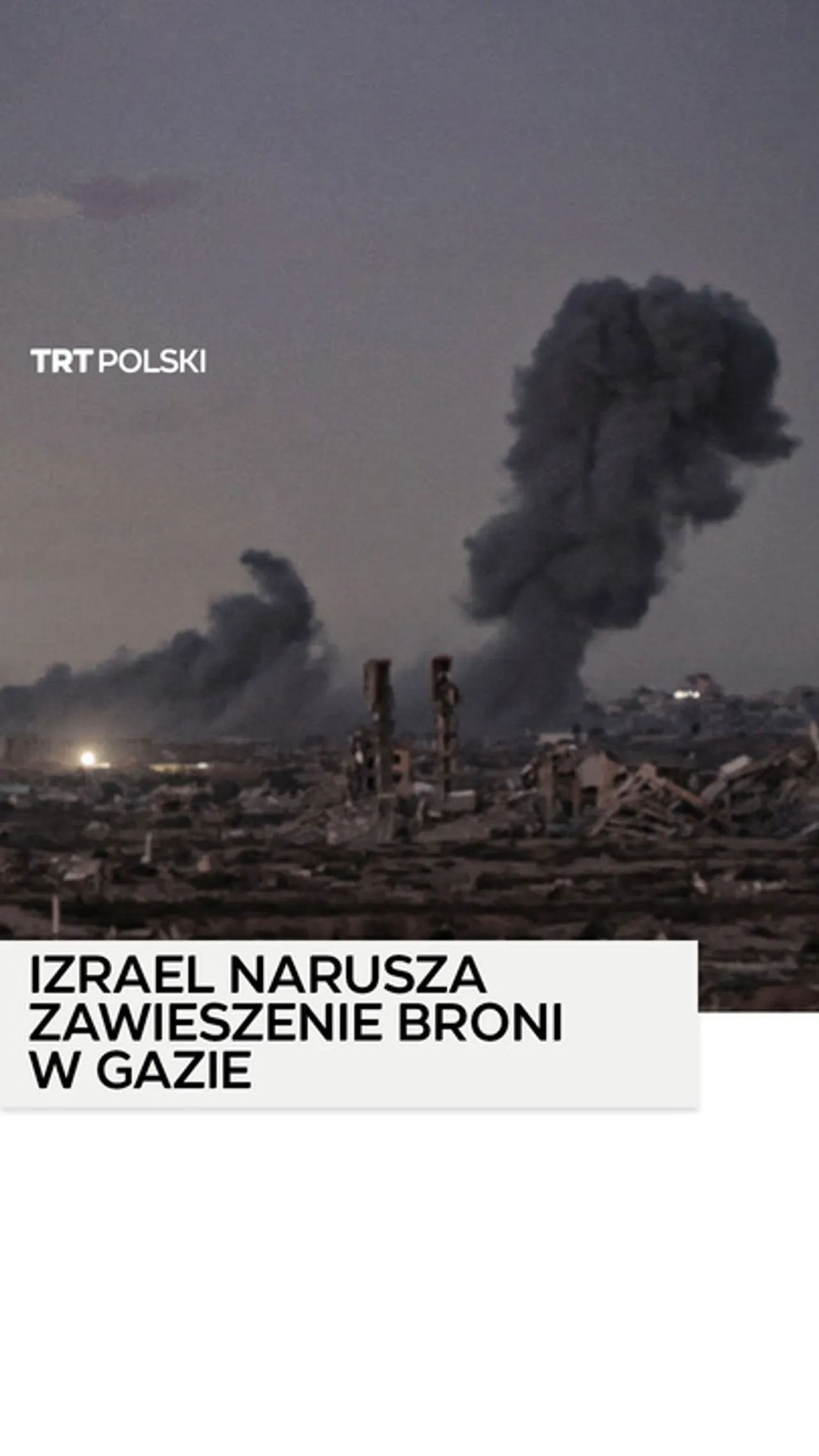 Izrael narusza zawieszenie broni w Strefie Gazy i atakuje oblężoną enklawę