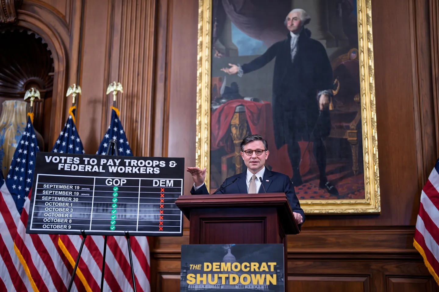 US House speaker warns government shutdown could be longest in history