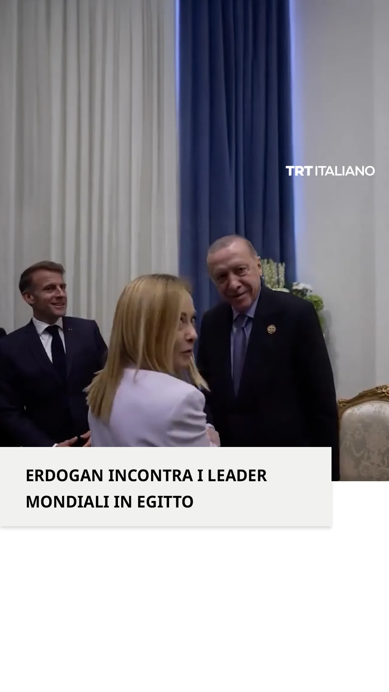 Il presidente Erdogan incontra i leader mondiali in Egitto