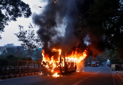 At least 19 dead after bus catches fire in India's Rajasthan: report
