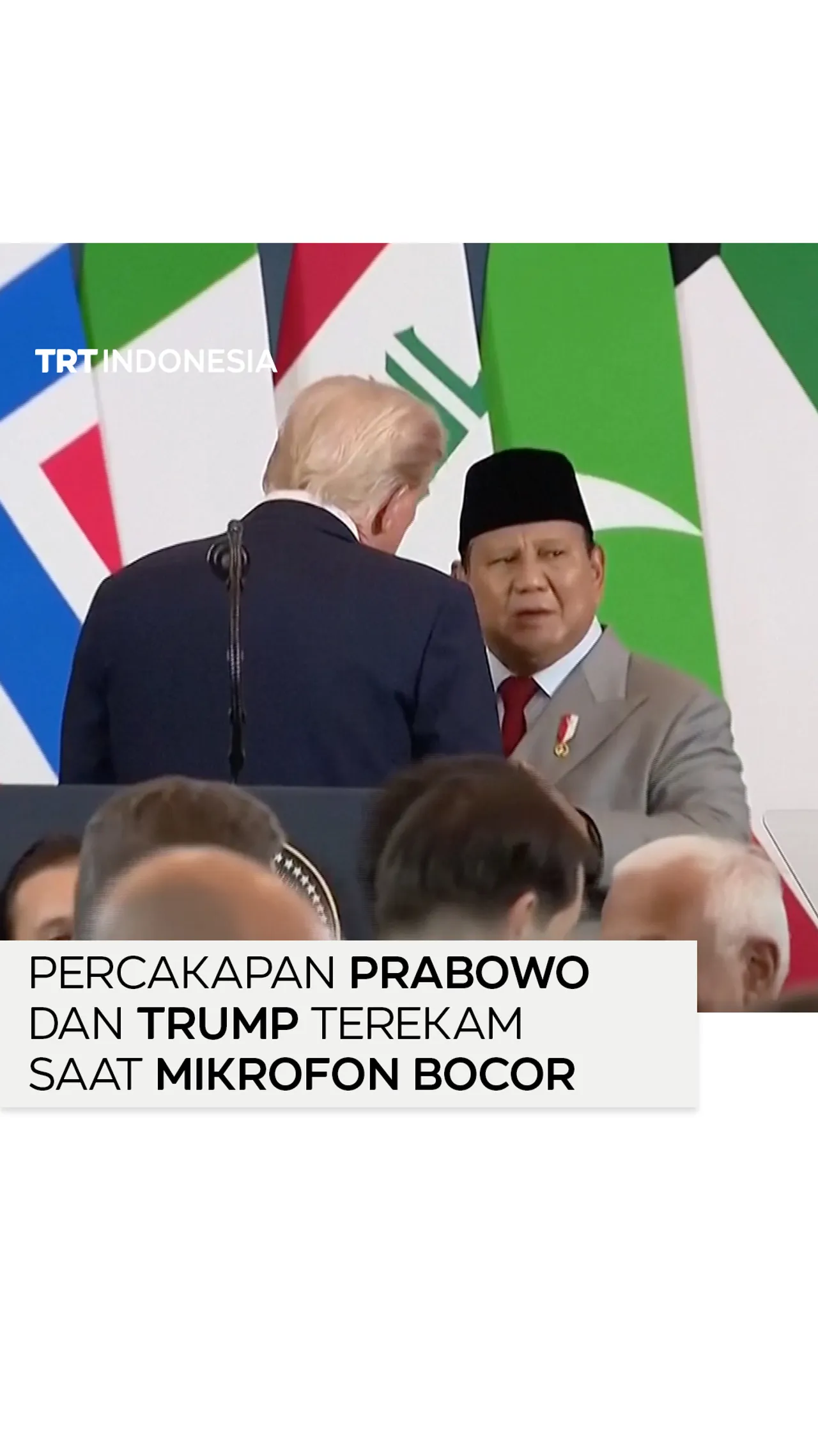 Percakapan Prabowo dan Trump terekam saat mikrofon bocor