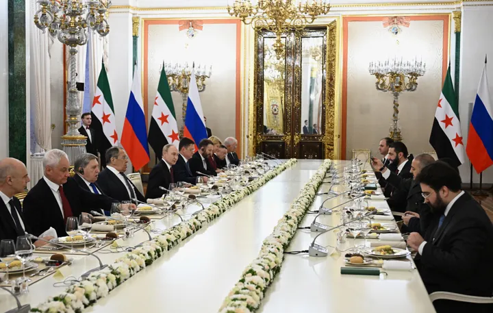 Russia mum on Assad extradition after Putin-al Sharaa talks in Moscow