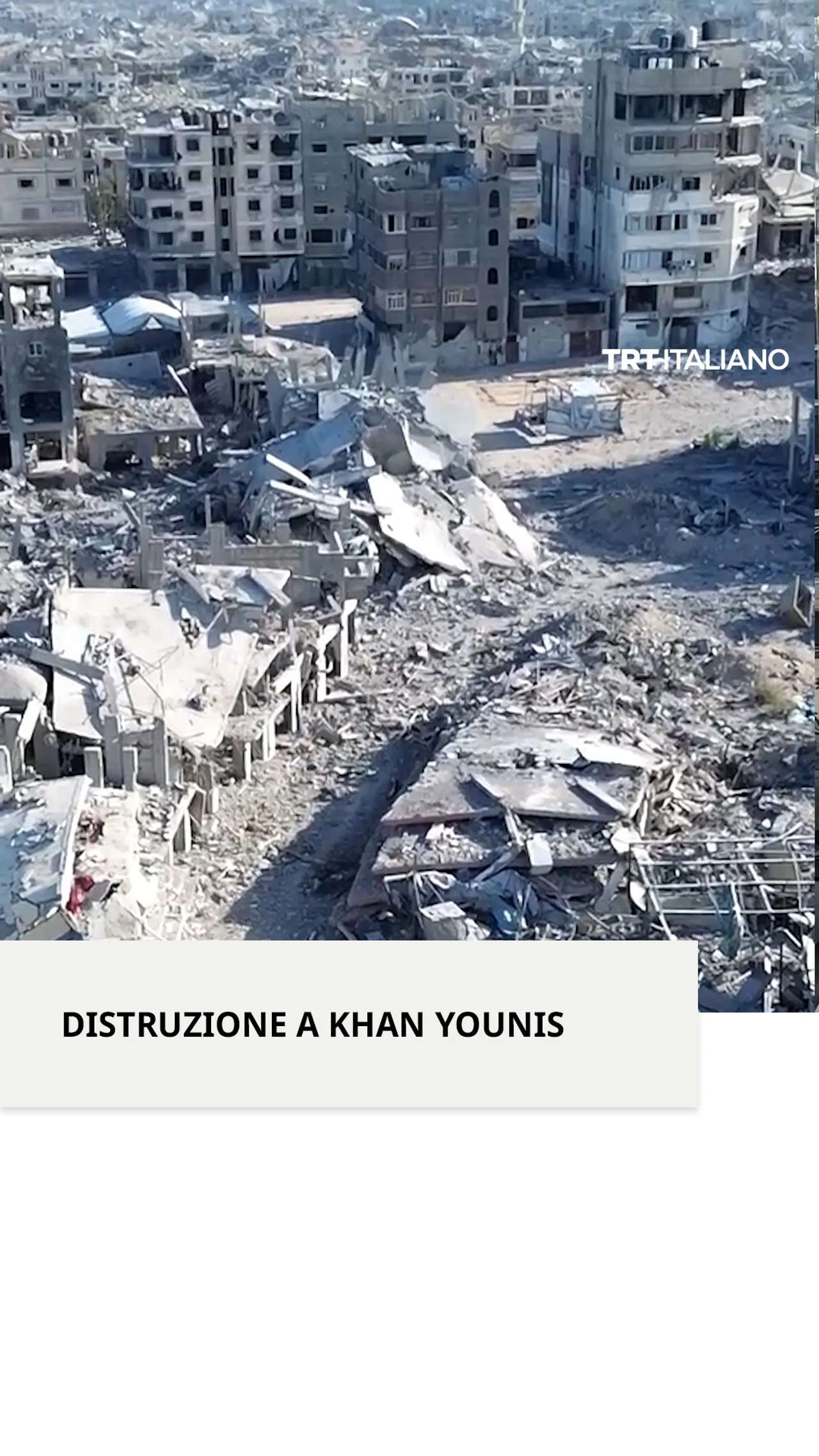 Distruzione a Khan Younis