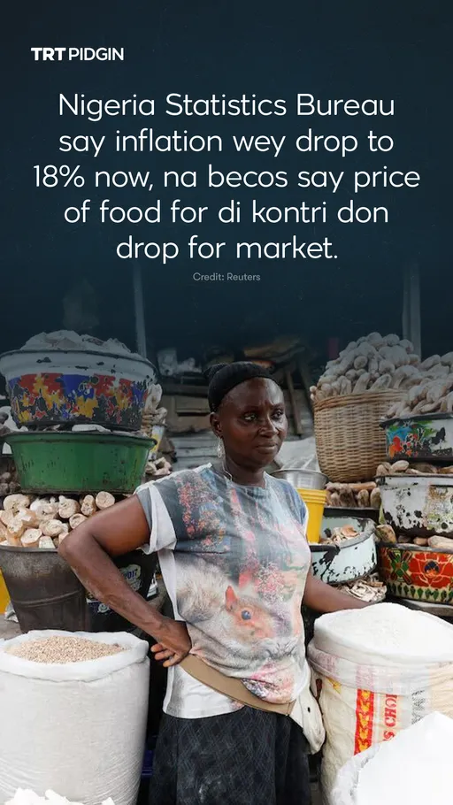 Nigeria Inflation rate don drop to 18 percent