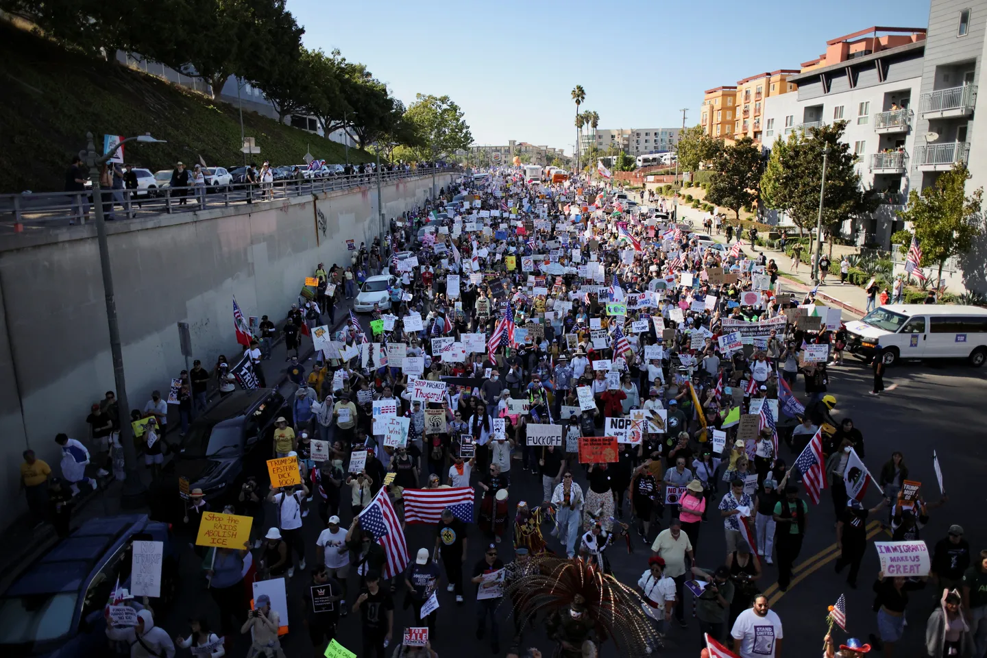 Trump faces backlash after posting AI-generated video showing him targeting US protesters from plane