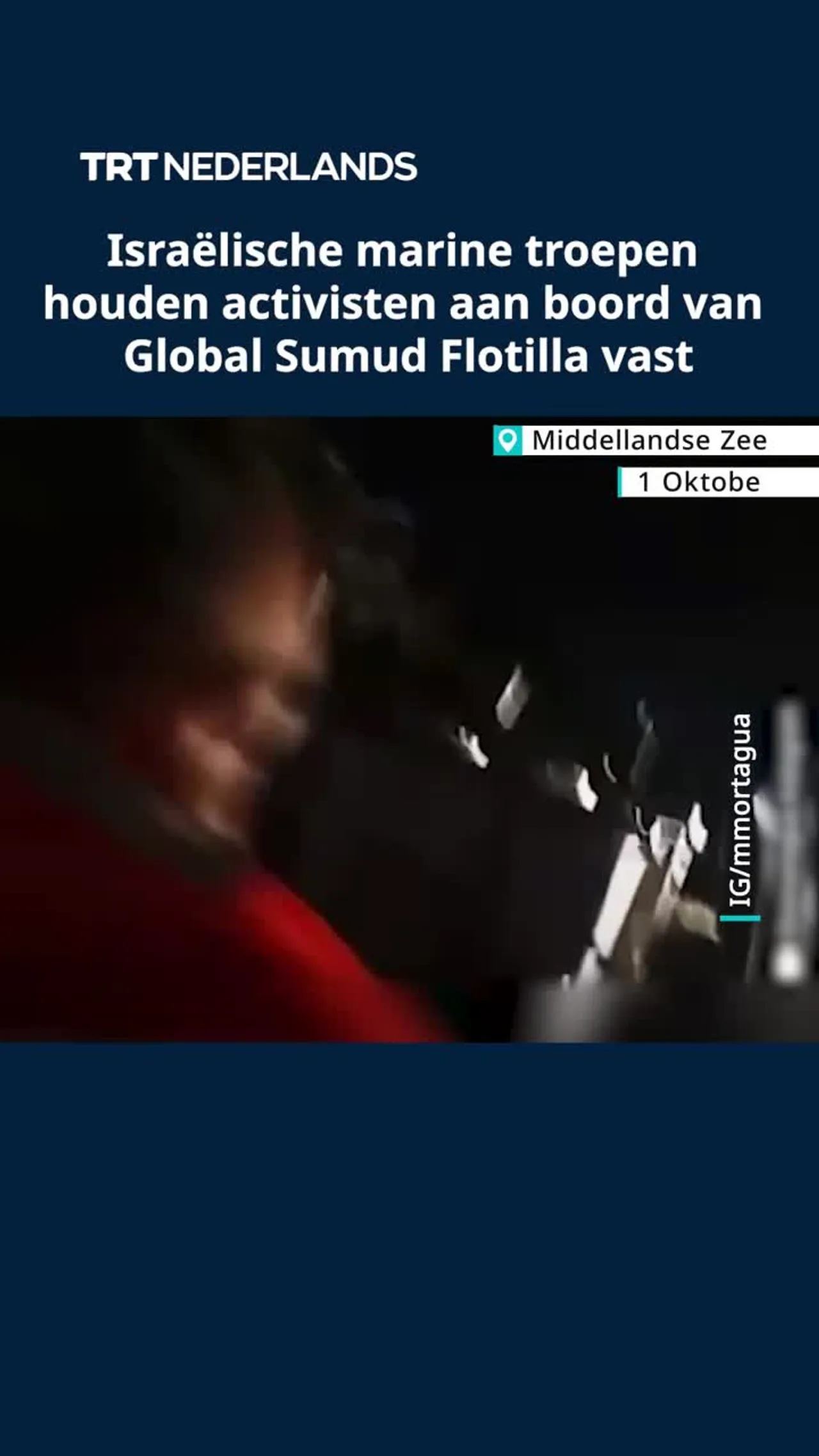 Israëlische marine troepen houden activisten aan boord van Global Sumud Flotilla vast
