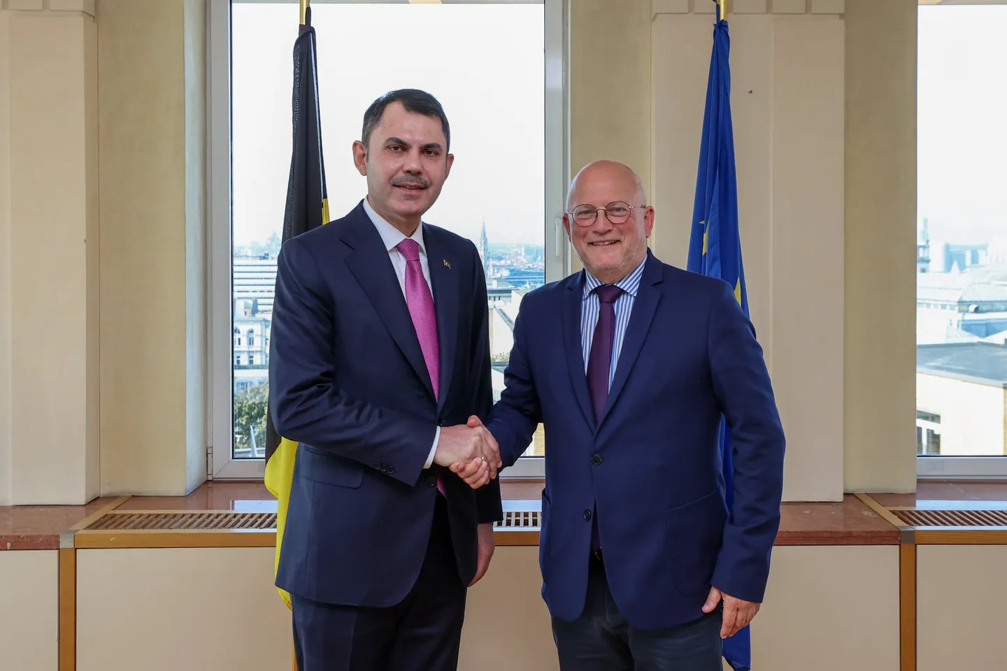 Turkse en Belgische ministers bespreken samenwerking rond klimaat en rampenbestrijding in Brussel