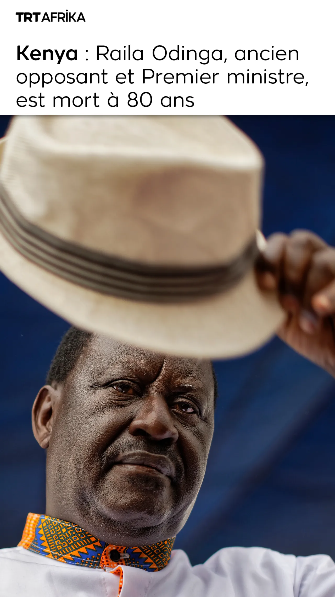 Le leader de l'opposition kényane et ancien Premier ministre Raila Odinga est décédé en Inde le 15 octobre.