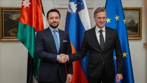 Golob naglasio potrebu poštivanja prekida vatre u Gazi tokom sastanka s jordanskim prestolonasljednikom