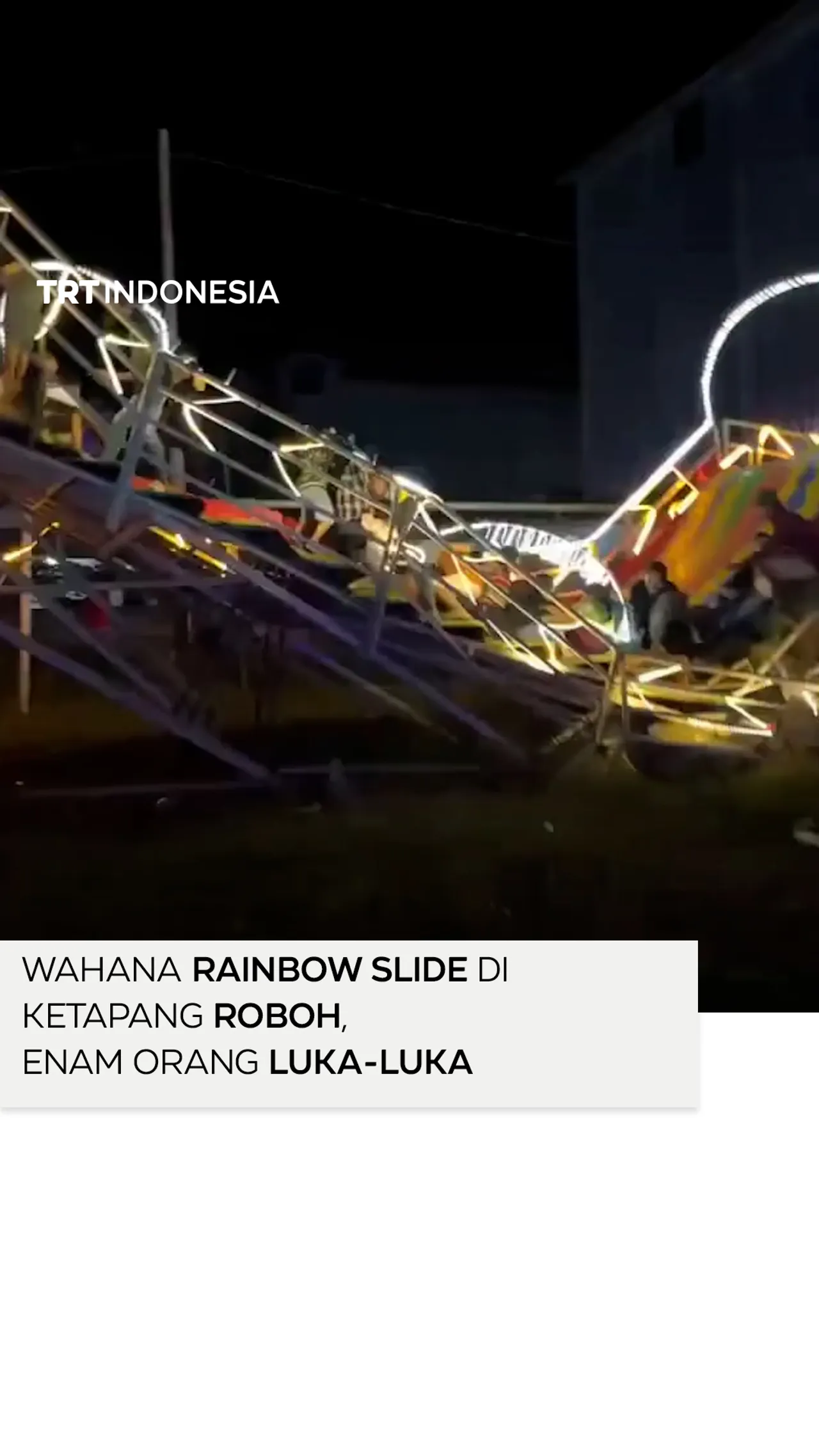 Wahana Rainbow Slide di Ketapang roboh, enam orang luka-luka