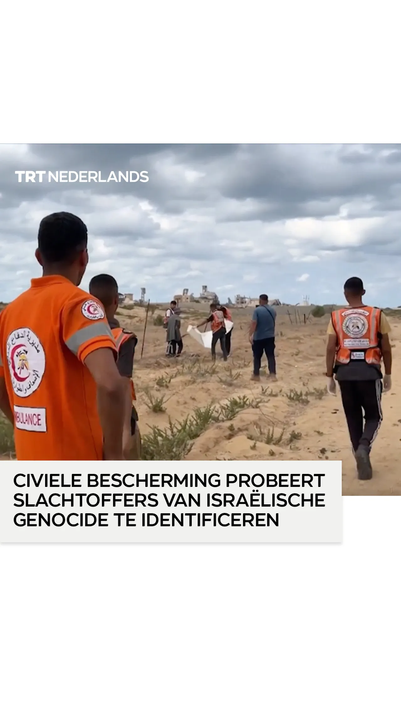 Gaza civiele bescherming probeert slachtoffers van Israëlische genocide te identificeren