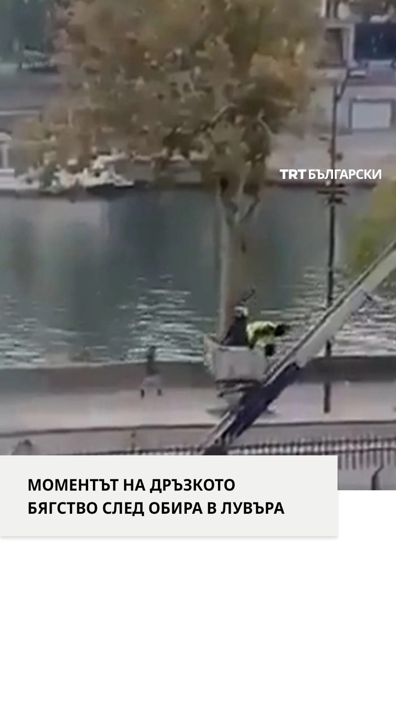 МОМЕНТЪТ НА ДРЪЗКОТО БЯГСТВО СЛЕД ОБИРА В ЛУВЪРА