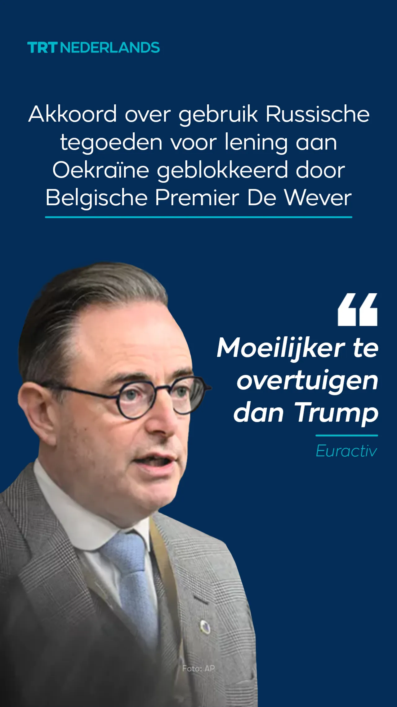 Belgisch Premier De Wever onder vuur internationale media