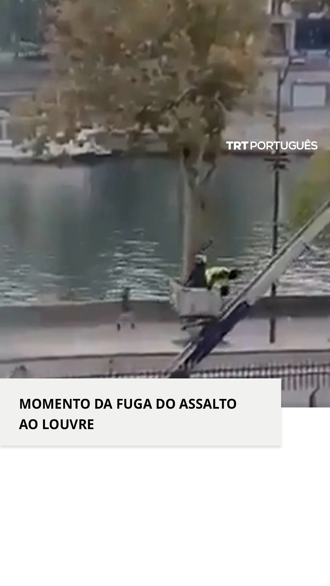 Imagens captam o momento da fuga do assalto ao Louvre