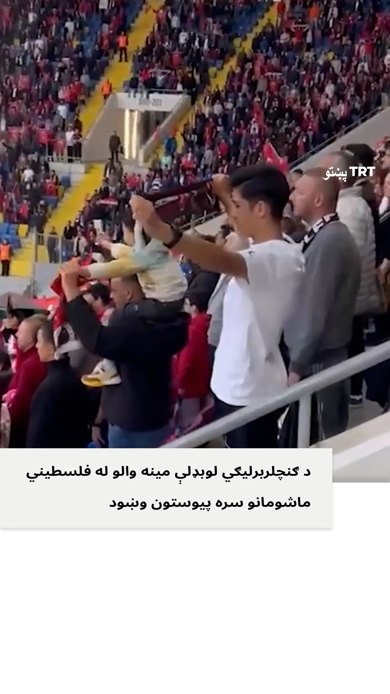 د تورکیې د ګینچلر بیرلیګي په نامه د فوټبال لوبډلې مینه والو د فلسطیني ماشومانو سره پیوستون وښود.