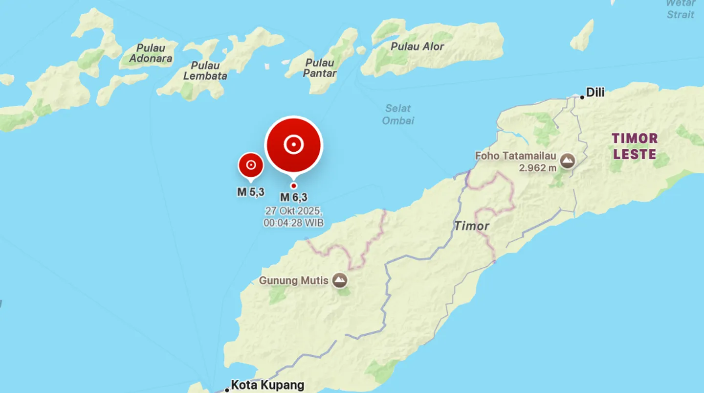 BMKG: Gempa M6,3 guncang barat laut NTT, tidak ada ancaman tsunami