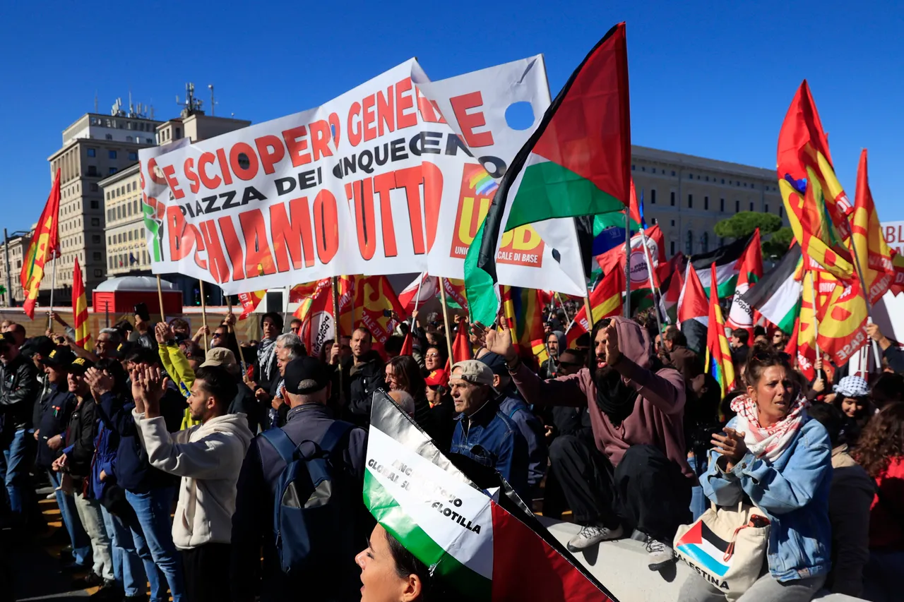 Italia e paralizuar nga greva e përgjithshme në shenjë solidariteti me flotiljen e Gazës
