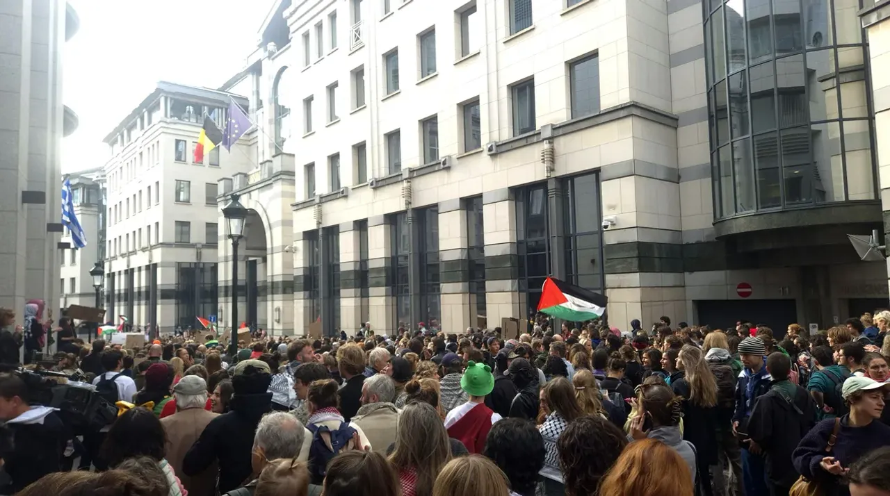 4000 betogers in Brussel tegen Israëlische onderschepping Gaza-flotilla