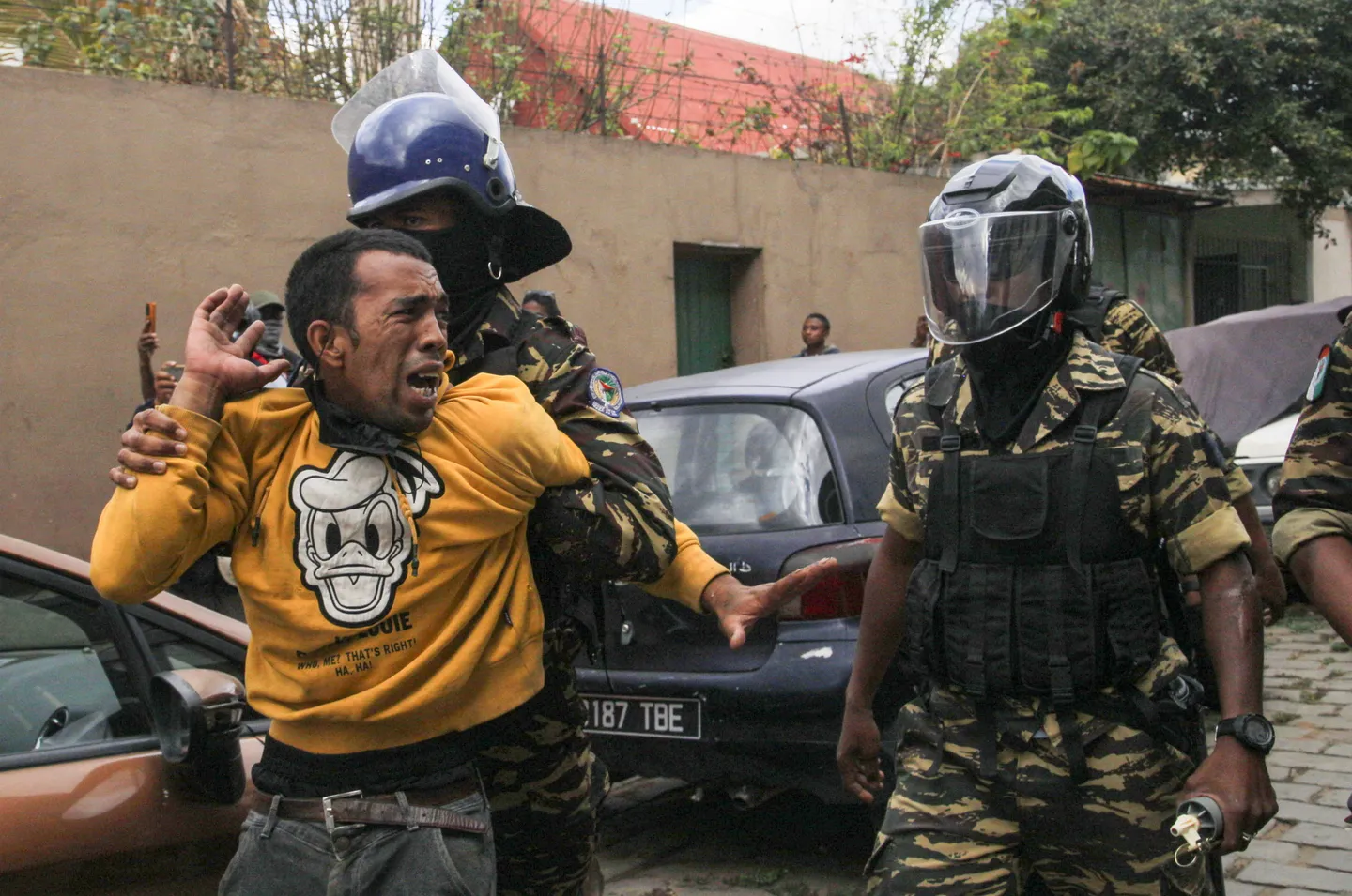 Madagascar's president condemns 'coup' attempt as protests resume