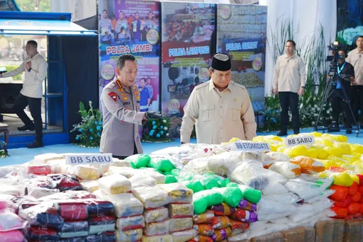 Prabowo pimpin pemusnahan 214,84 ton narkoba wujudkan perang total melawan narkoba