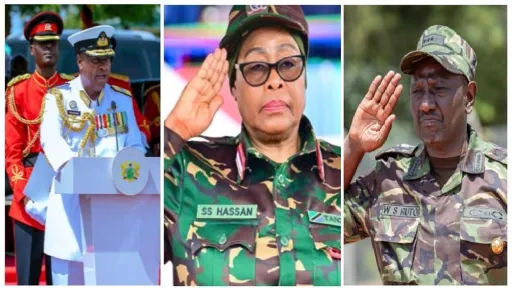 Pictures of 13 African presidents, one PM who wore military uniforms in recent years