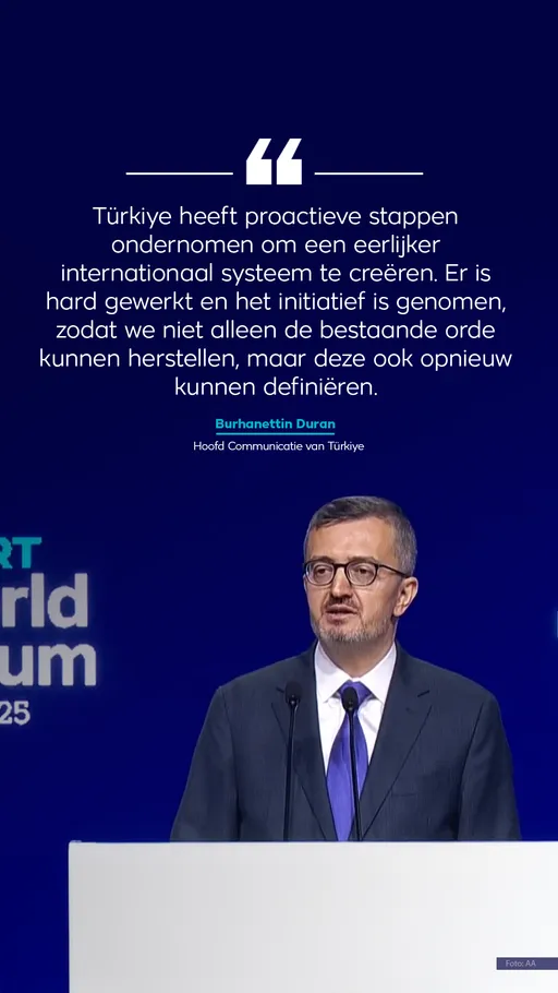 Ankara neemt een bemiddelende rol omdat het menselijke veiligheid prioriteit geeft: Duran