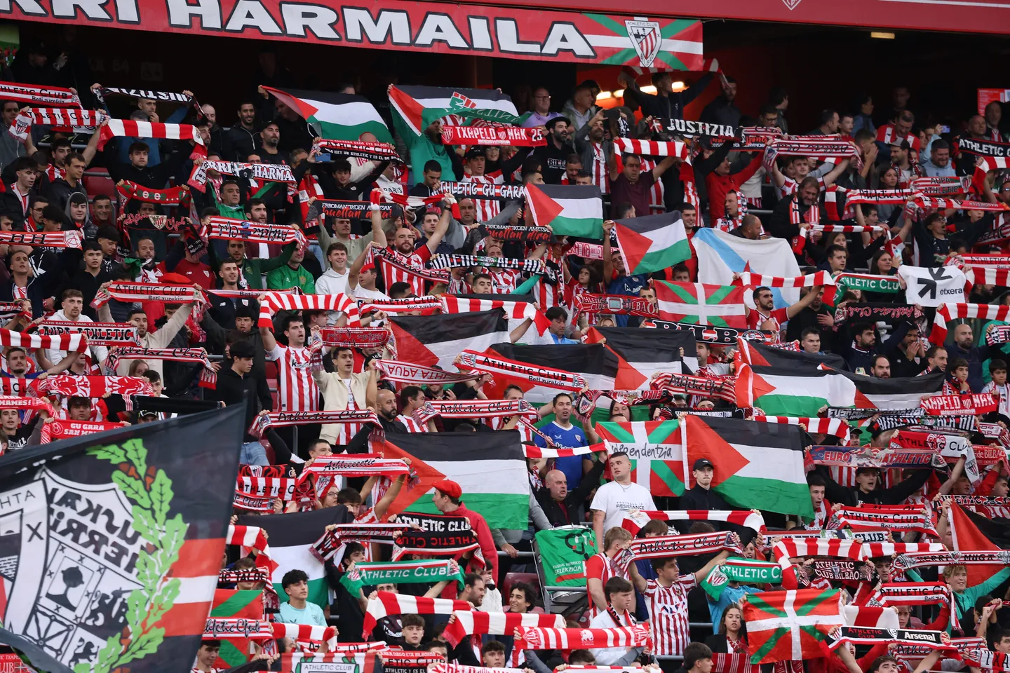 Le club espagnol de l'Athletic Bilbao manifeste sa solidarité avec la Palestine