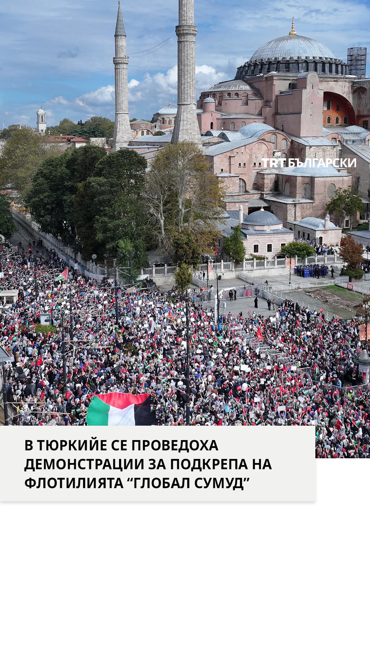 В ТЮРКИЙЕ СЕ ПРОВЕДОХА ДЕМОНСТРАЦИИ ЗА ПОДКРЕПА НА ФЛОТИЛИЯТА “ГЛОБАЛ СУМУД”