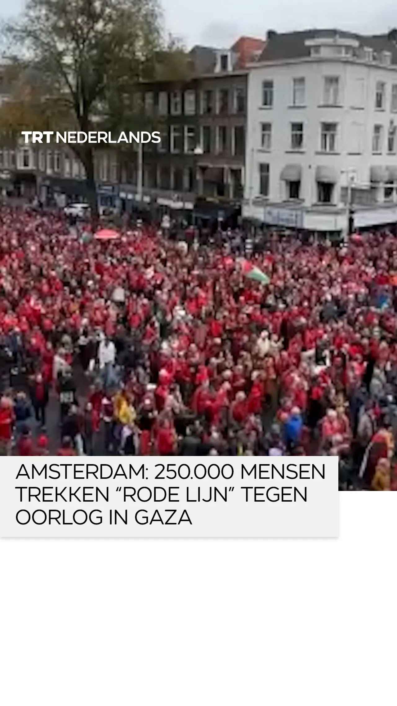 Honderden duizend Nederlanders gaan de straat op voor Gaza