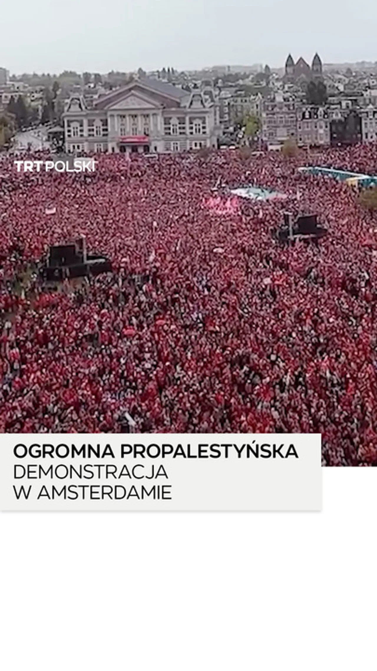 Ogromna propalestyńska demonstracja w Amsterdamie