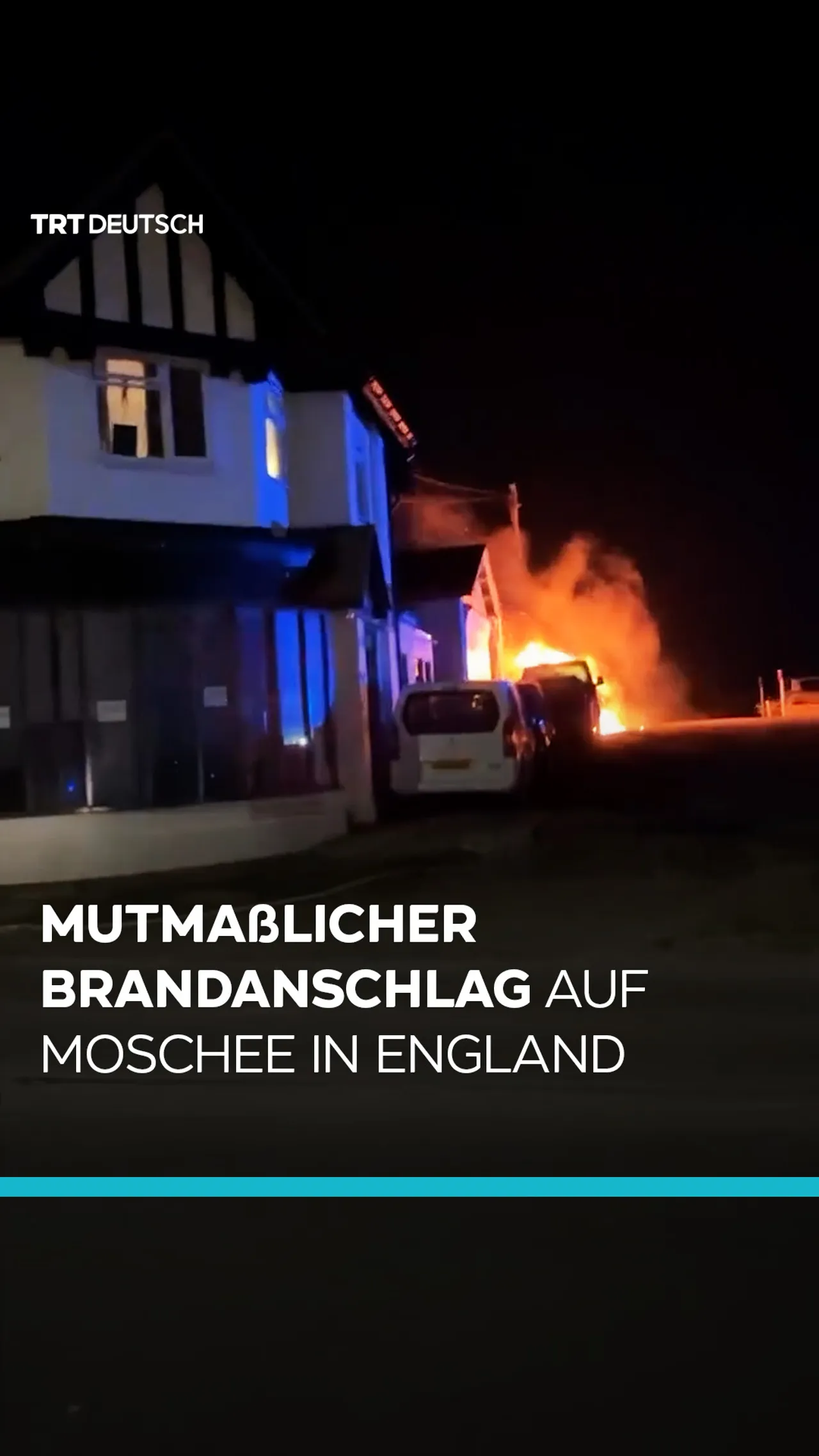 Mutmaßlicher Brandanschlag auf Moschee in Südengland