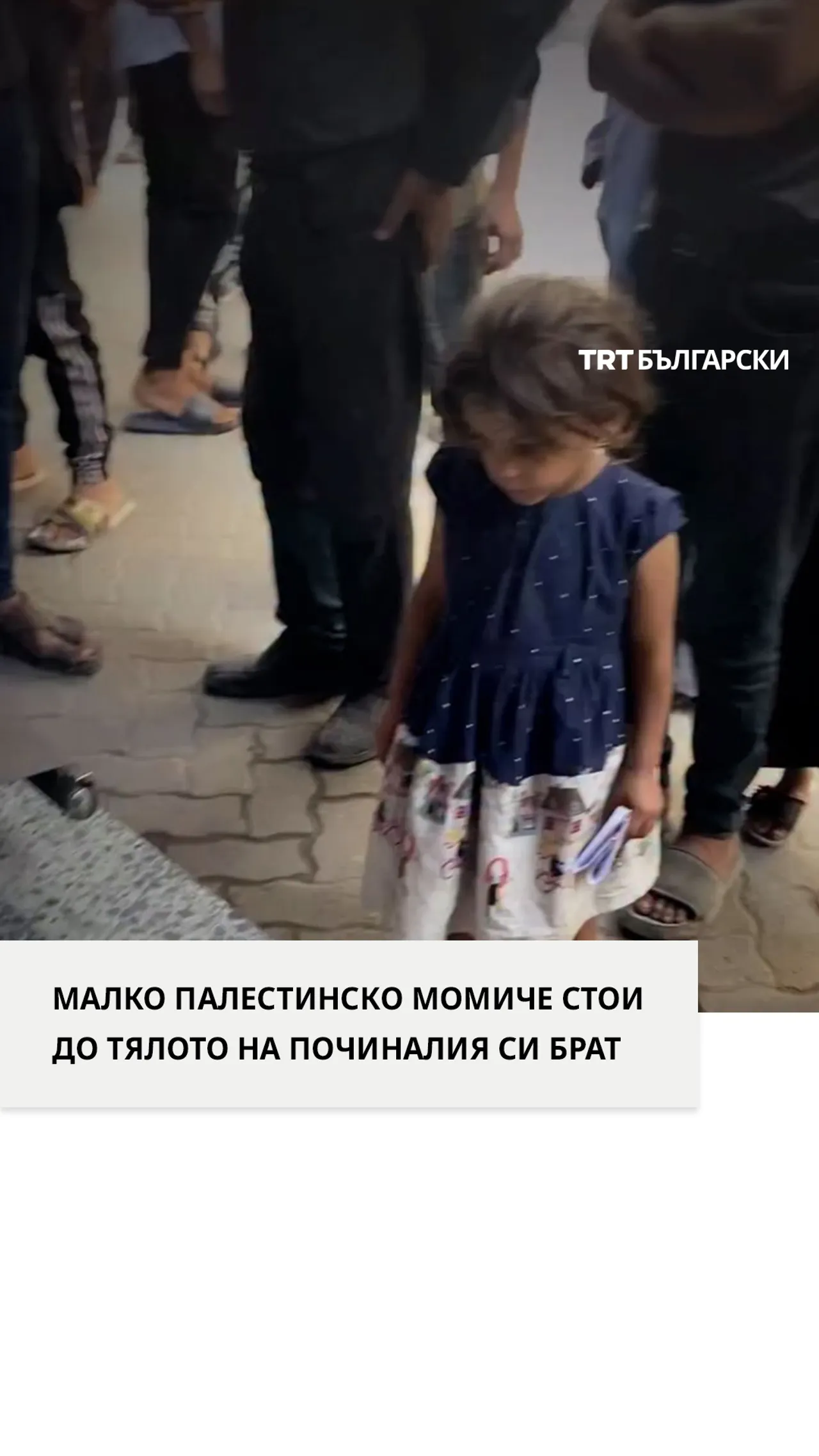 МАЛКО ПАЛЕСТИНСКО MOMИЧЕ СТОИ ДО ТЯЛОТО НА ПОЧИНАЛИЯ СИ БРАТ