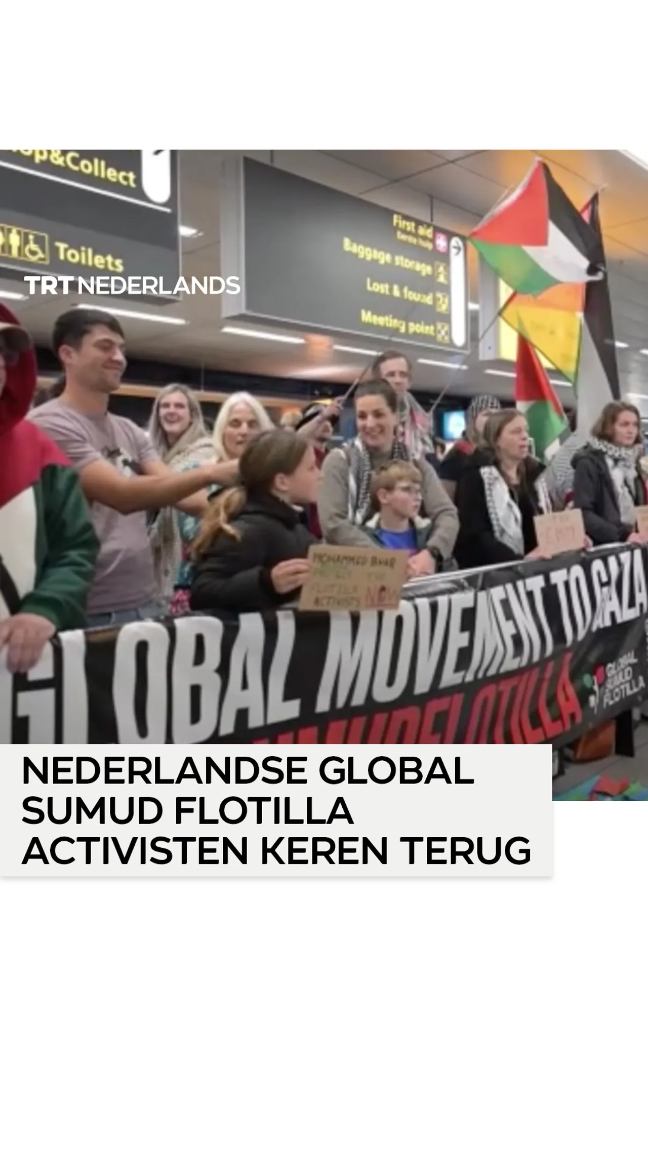 Vier Nederlandse activisten die deelnamen aan de Global Sumud Flotilla keerden terug naar het land