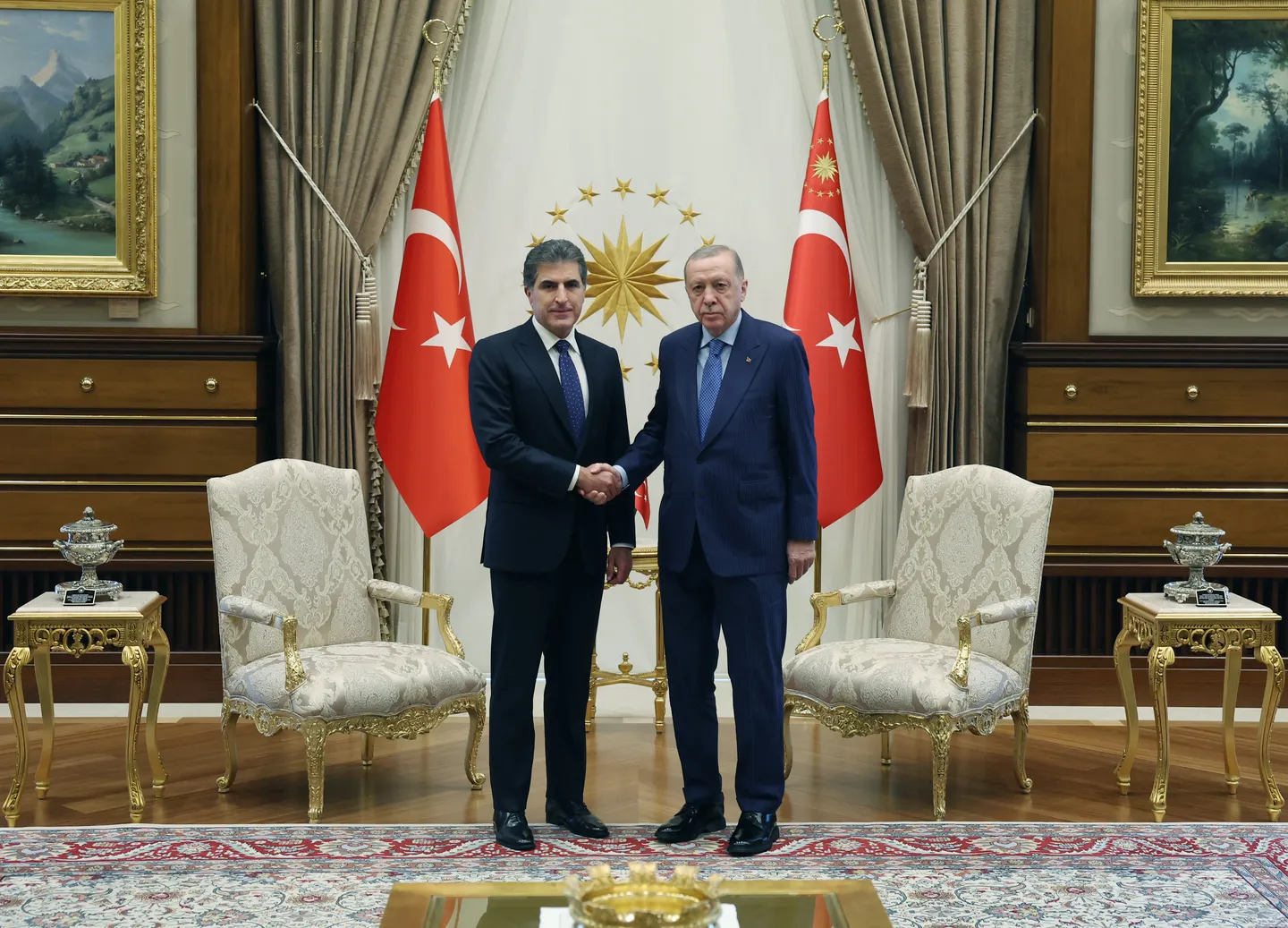 President Erdogan hosts IKRG Leader Nechirvan Barzani in Ankara