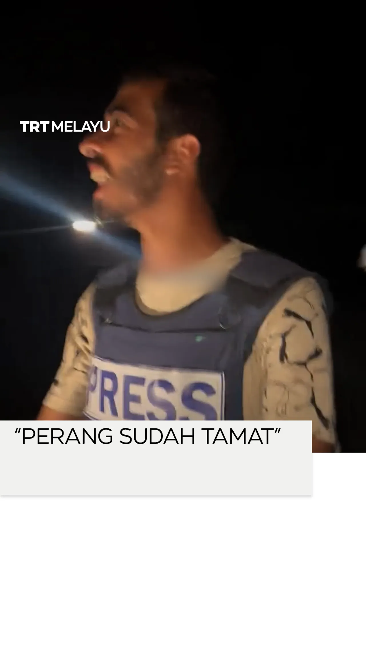 Wartawan Palestin rai pengumuman gencatan senjata di Gaza