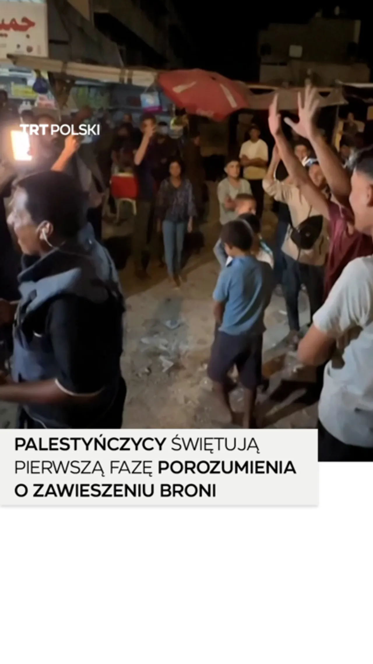 Palestyńczycy świętują pierwszą fazę porozumienia o zawieszeniu broni