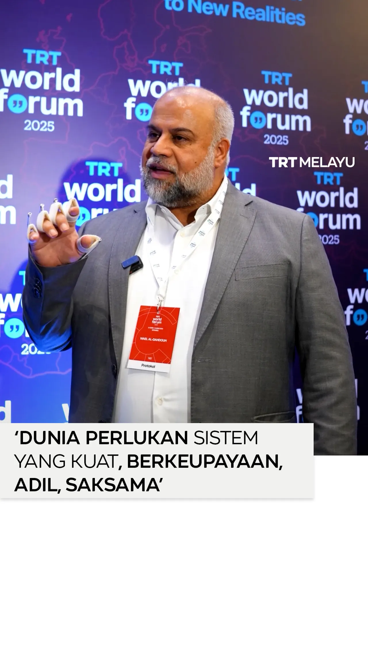 Wartawan Palestin ulang gesaan untuk sistem global yang adil dan berkeupayaan