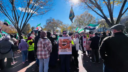 Syrians celebrate Ahmed al Sharaa's historic White House visit with cheers, flags and dabke