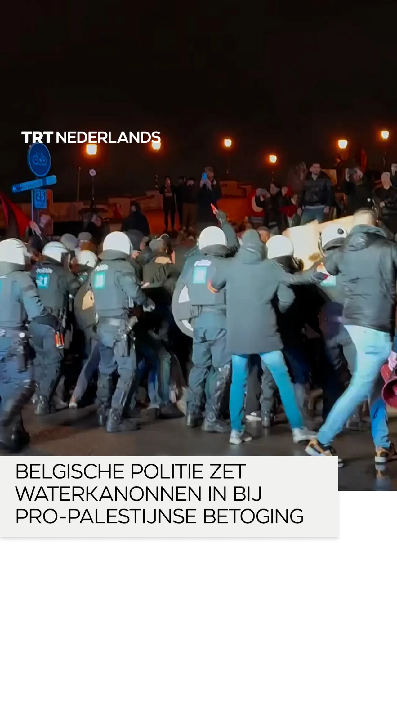 Politie zet opnieuw waterkanonnen in bij pro-Palestijnse betoging in Antwerpen