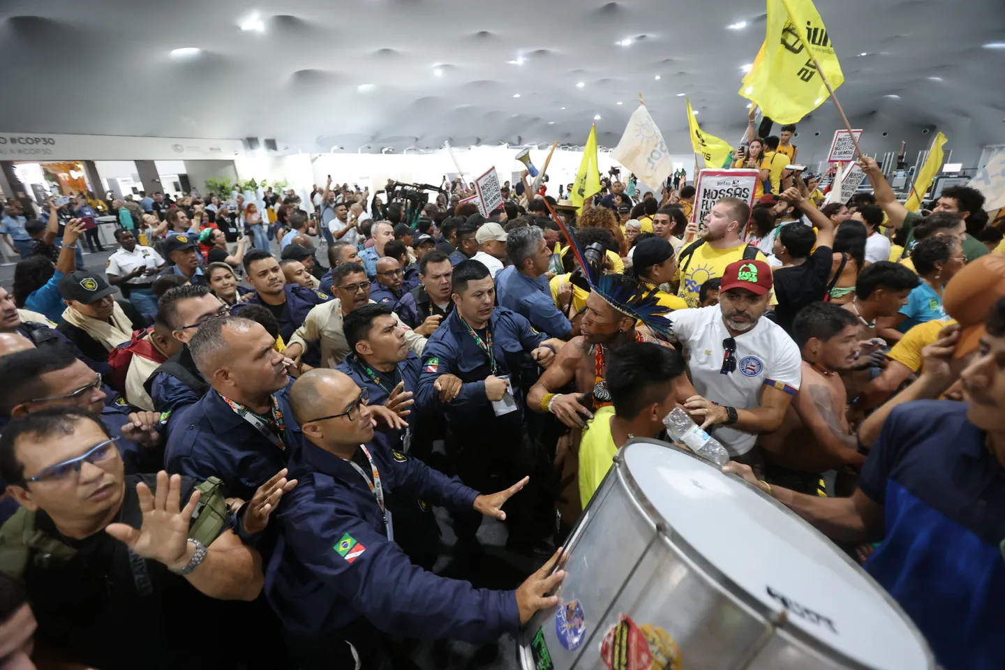 Protesters break into COP30 venue after clash with security, leaving two injured