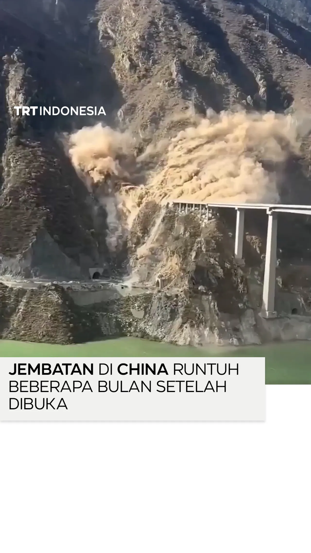 Jembatan di China runtuh hanya beberapa bulan setelah dibuka