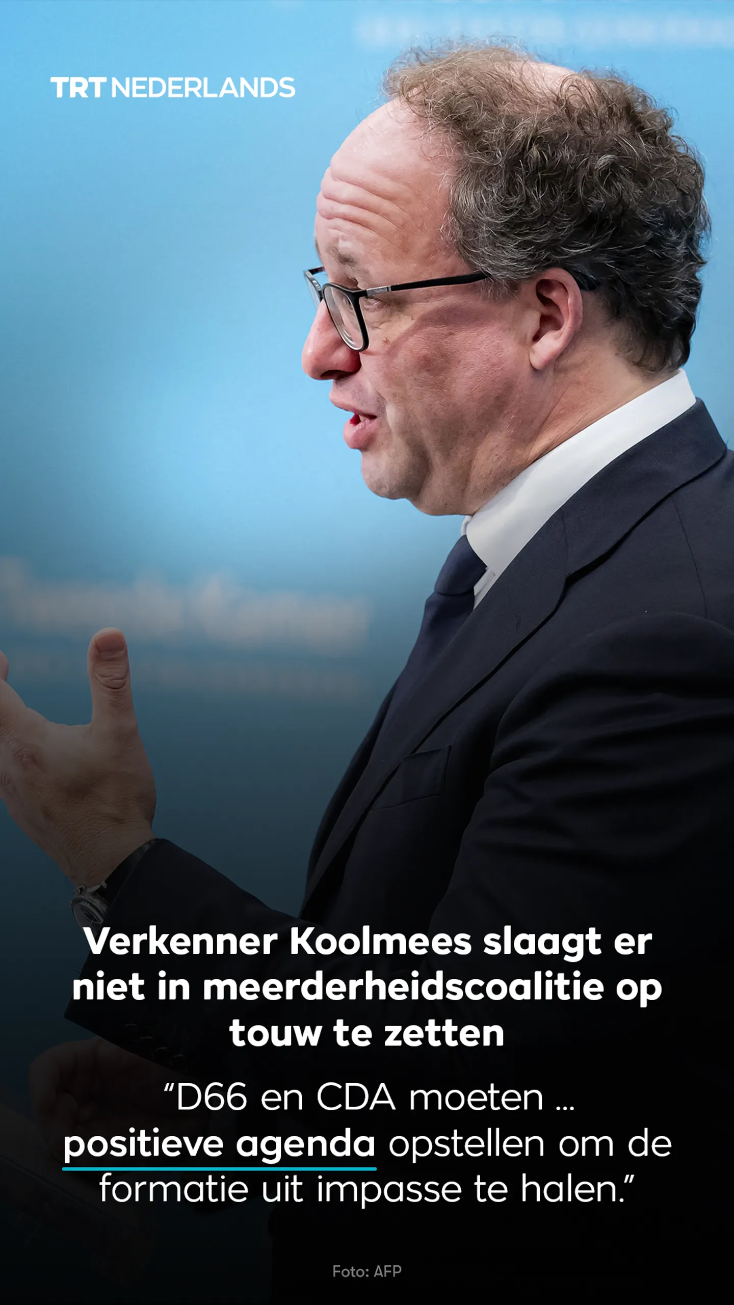 Nog geen meerderheidscoalitie voor Nederland, Koolmees start met D66 en CDA