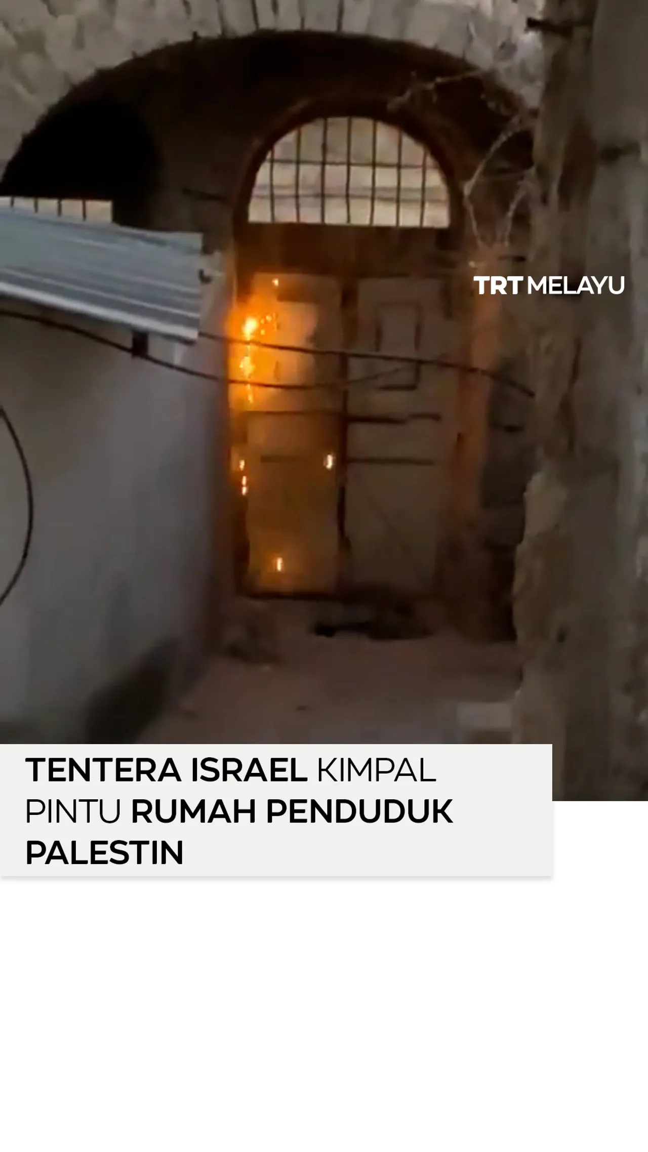 Tentera Israel kimpal pintu rumah penduduk Palestin