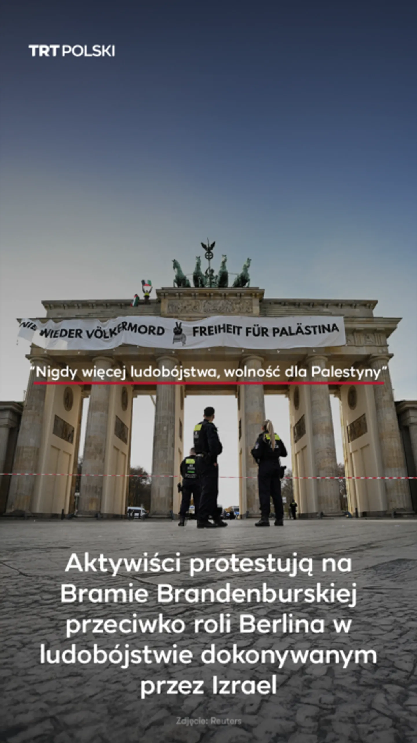 “Nigdy więcej ludobójstwa, wolność dla Palestyny”