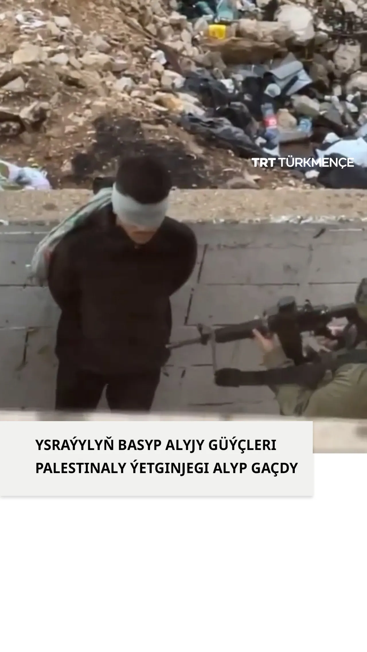 YSRAÝYLYŇ BASYP ALYJY GÜÝÇLERI PALESTINALY ÝETGINJEGI ALYP GAÇDY